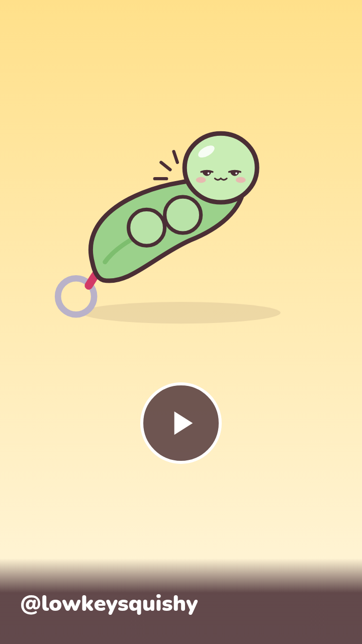 @lowkeysquishy TikTok: edamame pop keychain